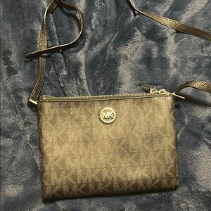 Michael Kors Gold Crossbody Bag with Adjustable Strap
